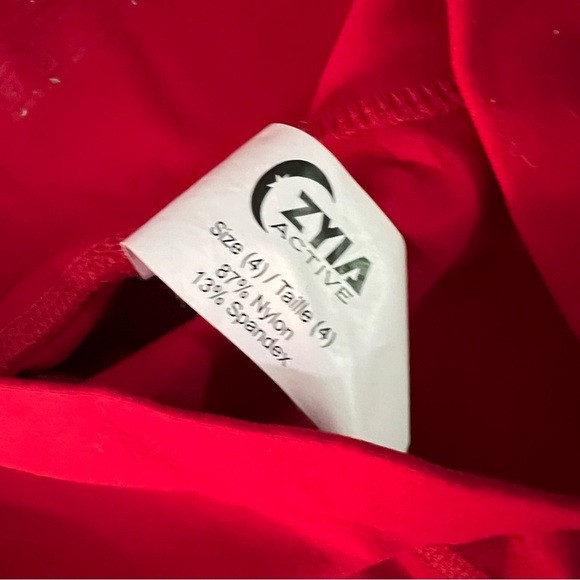 ZYIA Active Red Capri Leggings Yoga Pants - Womens size 4 - Picture 4 of 7